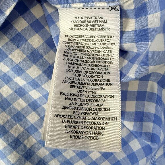 Ralph Lauren Mens Classic Fit Blue Gingham Long Sleeve Shirt XXL 100% Stretch - Picture 11 of 11